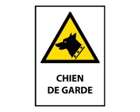 Signalétique W013 – Panneau danger chien de garde – ISO 7010