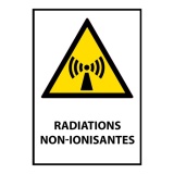Panneau danger - Radiations non-ionisantes - W005 - ISO 7010 Vinyle Souple Autocollant A4