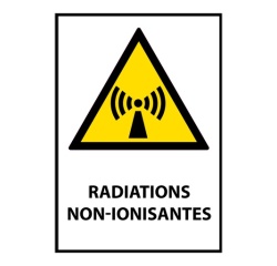 Panneau danger - Radiations non-ionisantes - W005 - ISO 7010 Vinyle Souple Autocollant A5