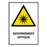 Panneau danger - Rayonnement optique - W027 - Norme ISO 7010 Vinyle Souple Autocollant A4