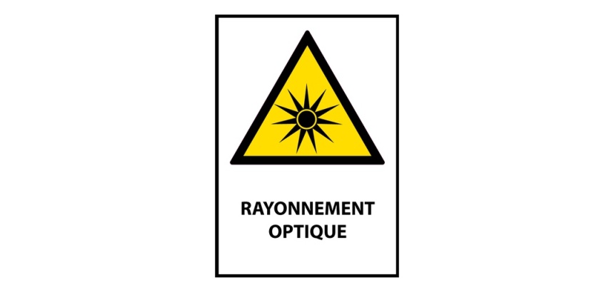 Panneau danger - Rayonnement optique - W027 - Norme ISO 7010