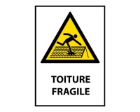 Signalétique de danger - Picto Toiture fragile - W036 - ISO 7010