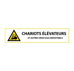 Panneau danger - Chariots élévateurs et véhicules indus 297 x 105 mm Vinyle Souple Autocollant