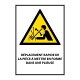 Panneau W032- Déplacement rapide pièce presse plieuse PVC 2 mm A3