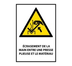 Signalétique de danger - Ecrasement de la main - W031 - ISO 7010