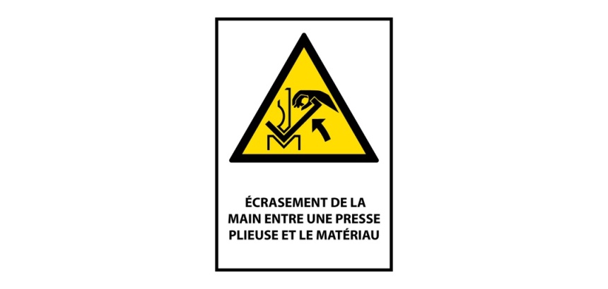 Signalétique de danger - Ecrasement de la main - W031 - ISO 7010