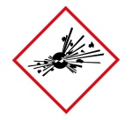 Lot d'étiquettes adhésives GHS01 – Danger Matières explosives – Vinyle 40 x 40 mm
