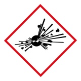 Lot étiquettes adhésives CLP SGH01 Matières explosives - 40 x 40 mm