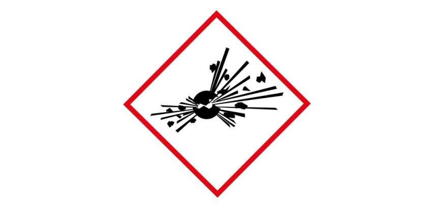 Lot étiquettes adhésives CLP SGH01 Matières explosives