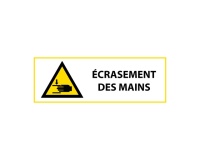Panneau de Danger - Écrasement des mains - W024 - ISO 7010