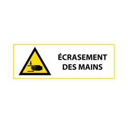 Panneau de Danger - Écrasement des mains - W024 - ISO 7010