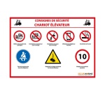 Panneau consignes sécurité chariot élévateur A4 ou A3
