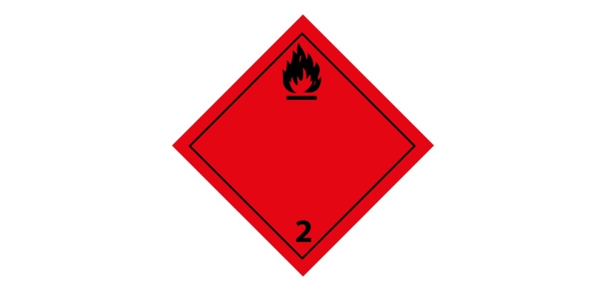 Plaque ADR - Transport Gaz inflammables - Danger Classe 2.1