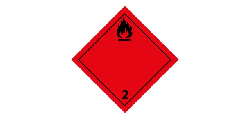 Plaque ADR - Transport Gaz inflammables - Danger Classe 2.1