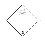 Panneau de signalisation ADR – Gaz toxiques – Classe ADR 2 100 x 100 mm Vinyle
