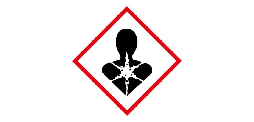 Étiquettes adhésives CLP SGH08 Risques mutagènes - 40 x 40 mm