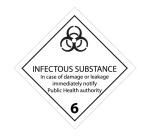 Panneau transport - Matières infectieuses - Texte inclus