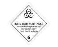 Panneau transport - Matières infectieuses - Texte inclus