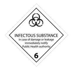 Panneau transport - Matières infectieuses - Texte inclus