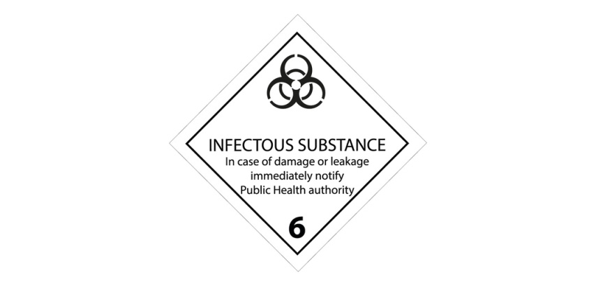 Panneau transport - Matières infectieuses - Texte inclus