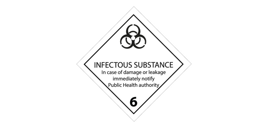 Panneau transport - Matières infectieuses - Texte inclus