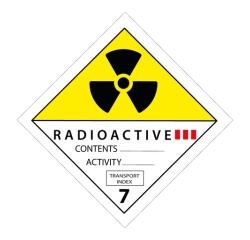 Panneau dangereux - Matières radioactives catégorie III ADR 7