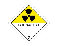 Plaque ADR - Transport Matières radioactives - Danger classe 7 250 x 250 mm Plaque magnétique