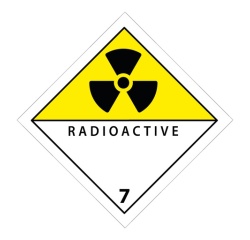 Plaque ADR - Transport Matières radioactives - Danger classe 7 100 x 100 mm Vinyle