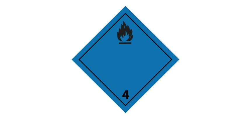 Panneau de transport - Gaz inflammable au contact de l'eau