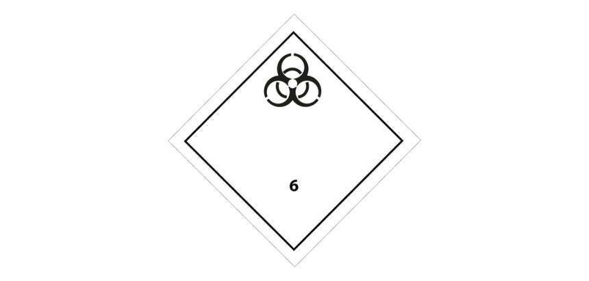 Panneau de transport adr 6 - Matières infectieuses - Norme ADR