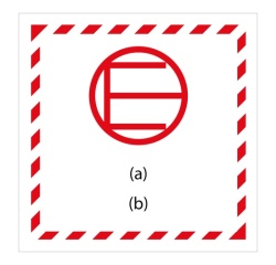 Panneau de signalisation de transport normalisée pour quantités exceptées