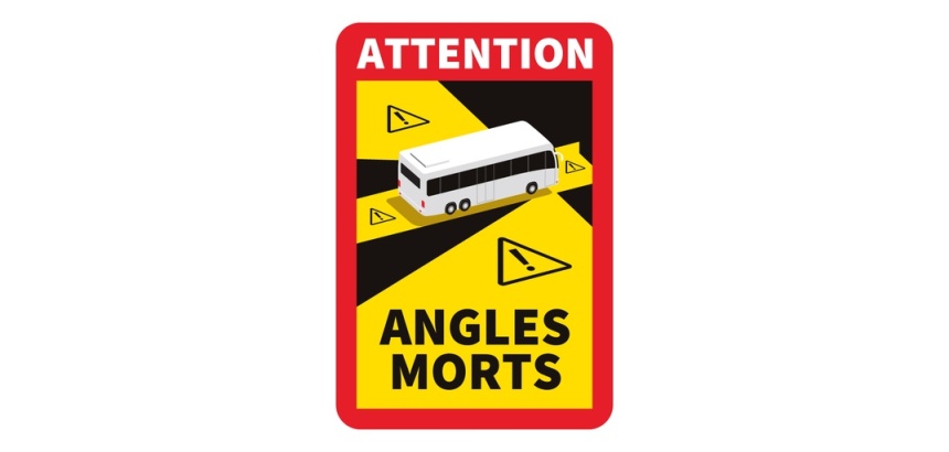 Autocollants poids lourds - Danger Angles Morts - Lot de 3 ex