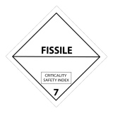 Plaque ADR Classe 7 – Matières fissiles – Modèle 7E - 250 x 250 mm, Plaque magnétique