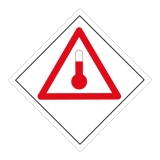 Panneau de signalisation - Transport matières chaudes ADR 250 x 250 mm Plaque magnétique