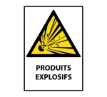 Panneau danger - Produits Explosifs - W002 - Norme ISO 7010 Vinyle Souple Autocollant A5