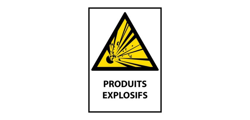 Panneau danger - Produits Explosifs - W002 - Norme ISO 7010