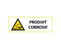 Signalétique de danger - Picto produit corrosif - W023 - ISO 7010