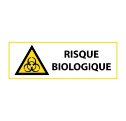 Signalétique de danger - Picto Risque biologique - W009 - ISO 7010 297 x 105 mm Vinyle Souple Autocollant