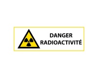 Signalétique de danger W003 - Radioactivité - Norme ISO EN 7010 450 x 150 mm PVC 2 mm