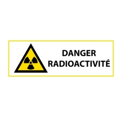 Signalétique de danger W003 - Radioactivité - Norme ISO EN 7010 297 x 105 mm Vinyle Souple Autocollant