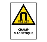 Panneau danger- Champ magnétique – W006 – Conforme norme ISO EN 7010