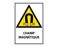 Panneau danger- Champ magnétique – W006 – Conforme norme ISO EN 7010 PVC 2 mm A3