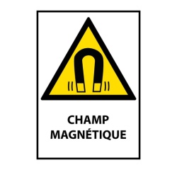 Panneau danger- Champ magnétique – W006 – Conforme norme ISO EN 7010 Vinyle Souple Autocollant A5