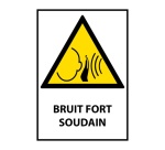 Panneau danger - Bruit fort soudain - W038 - ISO EN 7010