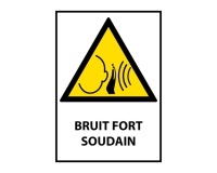 Panneau danger - Bruit fort soudain - W038 - ISO EN 7010
