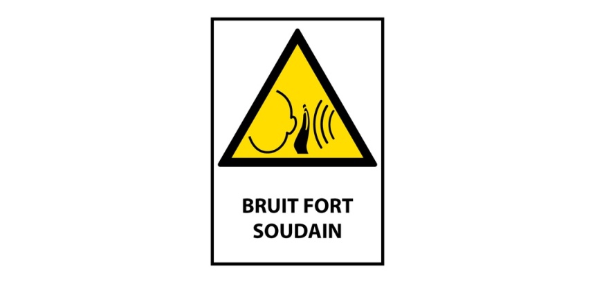 Panneau danger - Bruit fort soudain - W038 - ISO EN 7010