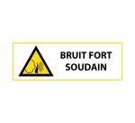 Panneau Danger W038 - Bruit fort soudain conforme ISO 7010