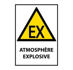 Panneau de danger - Atmosphère explosive - W021 - ISO 7010 Vinyle Souple Autocollant A5