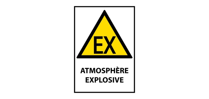 Panneau de danger - Atmosphère explosive - W021 - ISO 7010 Vinyle Souple Autocollant A5