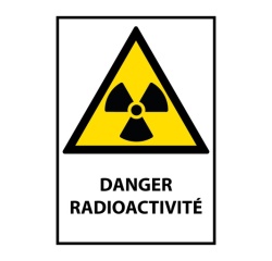Panneau danger - Danger Radioactivité - W003 - ISO EN 7010 Vinyle Souple Autocollant A5